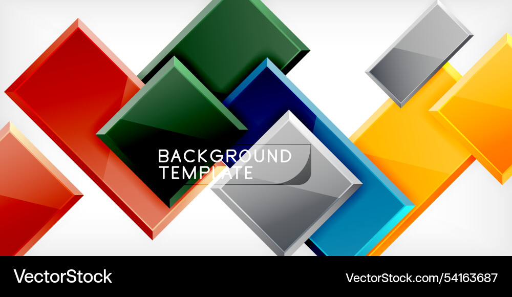 Square shape color abstract geometry Square shape color abstract geometry Vector Image