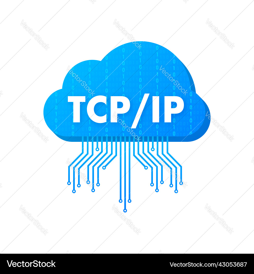 Tcp ip - transmission control protocol internet Tcp ip - transmission control protocol internet Vector Image