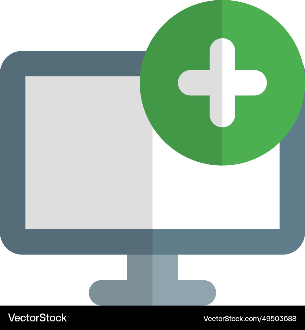 Adding or enhancing features on the monitor Vector Image
