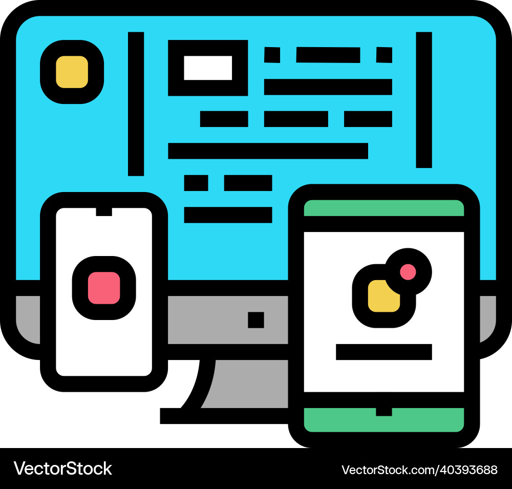 Application software color icon vector image