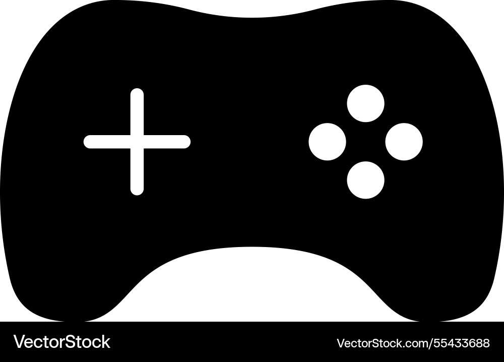 Black gamepad controller Vector Image
