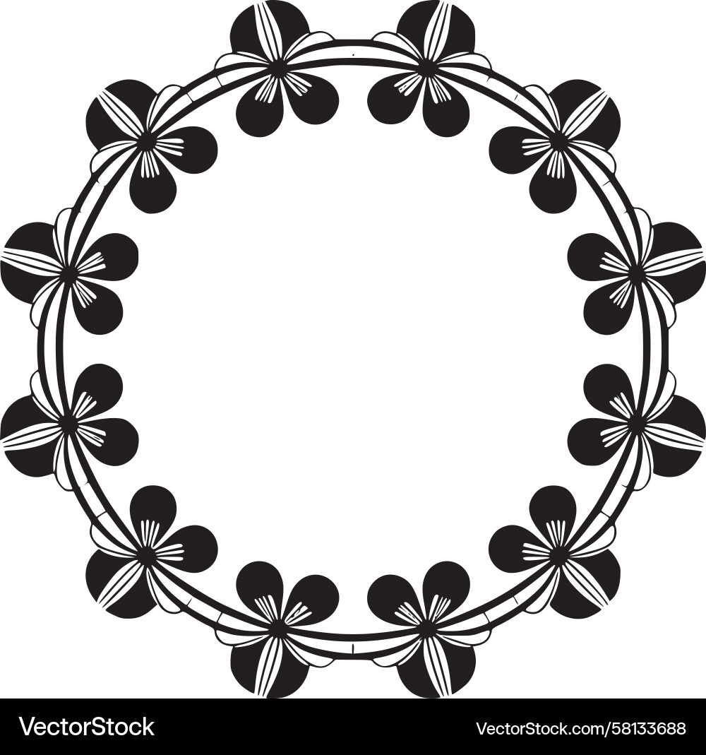 Clover Leaf Border Pattern Vector Image