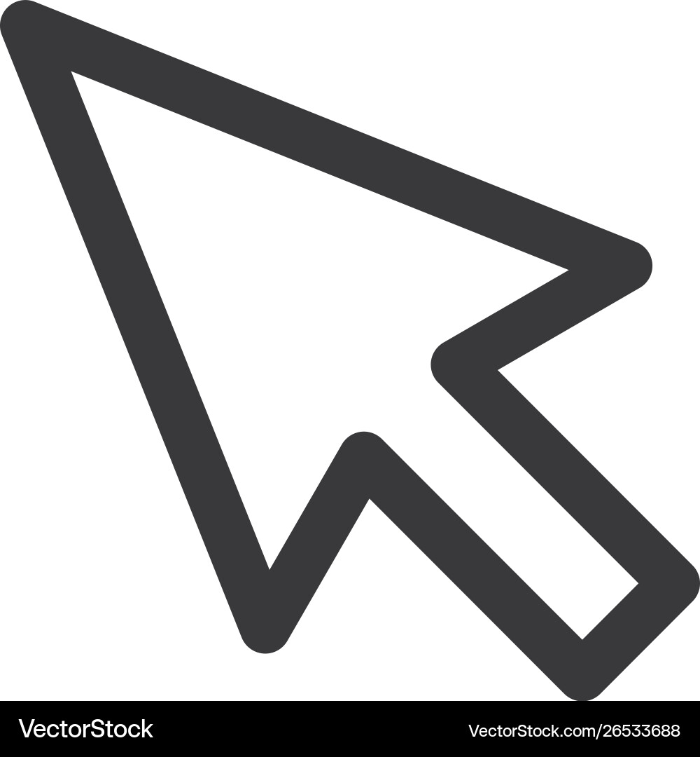 Cursor icon in modern style for web site Cursor icon in modern style for web site vector image