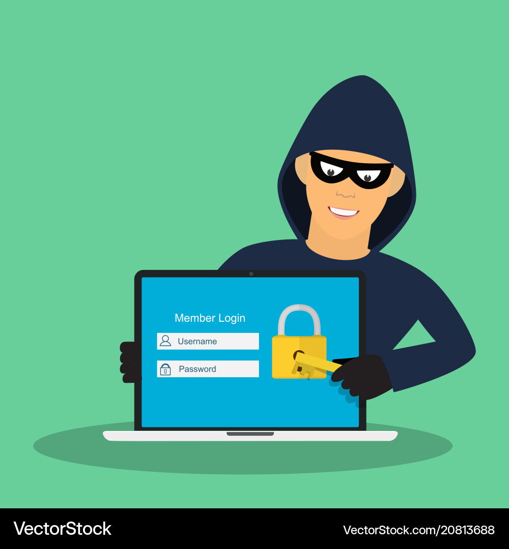 Cybersecurity Threat vector image