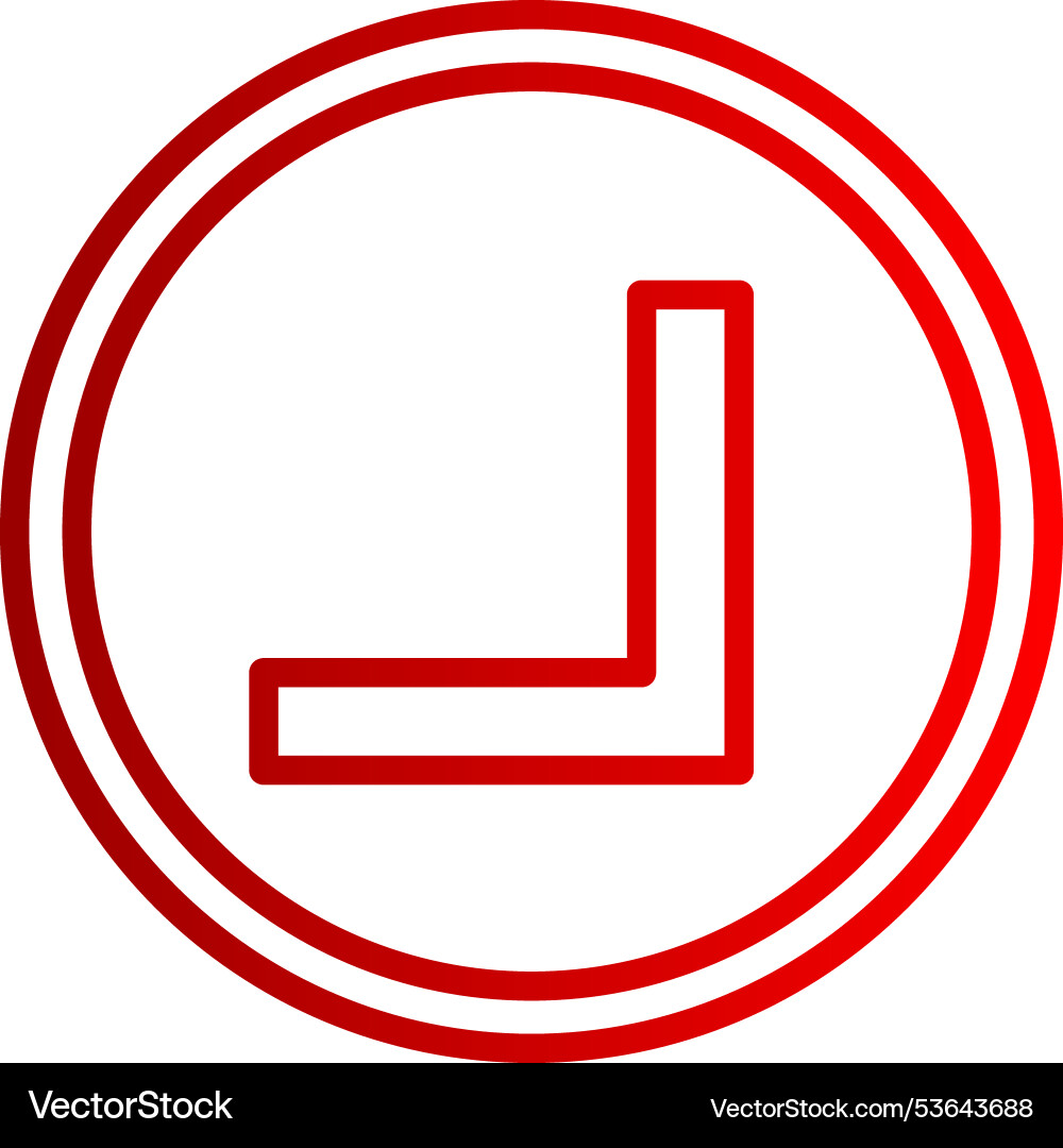 Diagonal arrow line gradient icon Vector Image