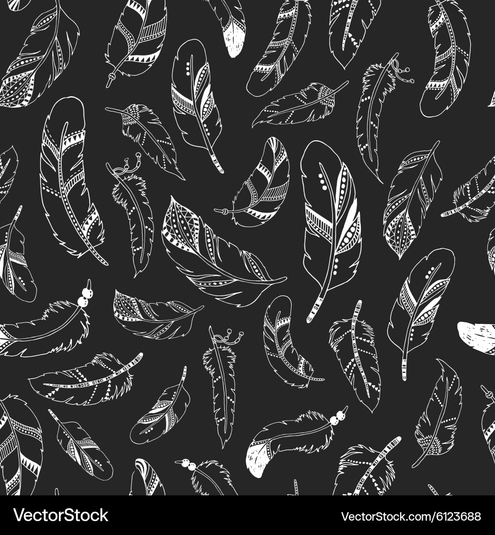 Feather background retro pattern vector image