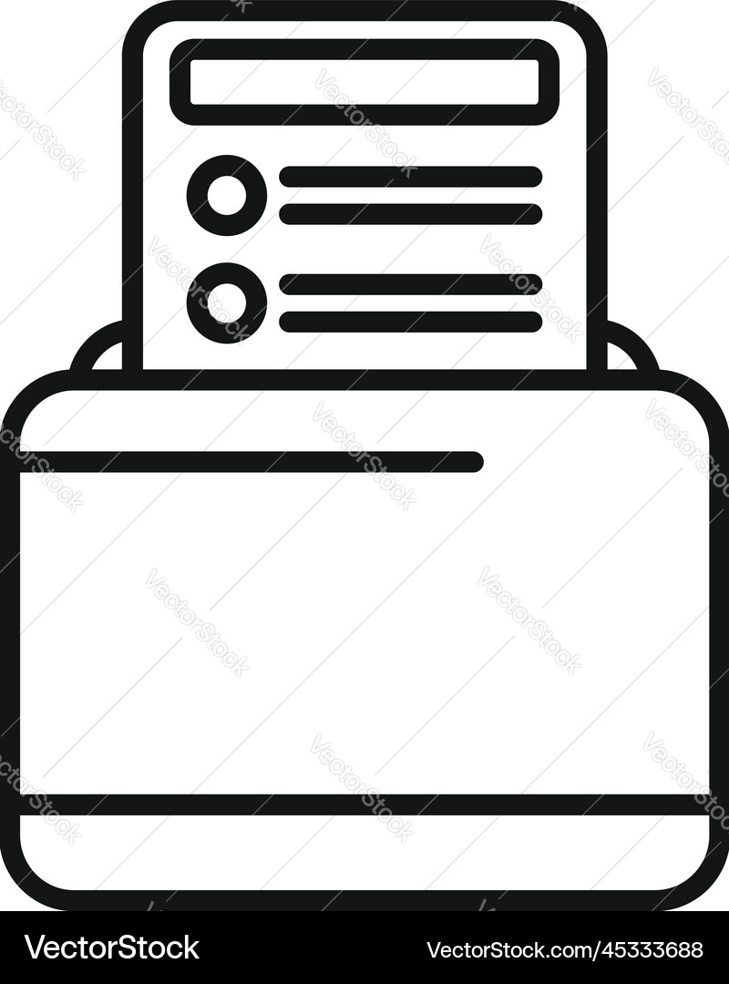 Folder task schedule icon outline event Folder task schedule icon outline event vector image