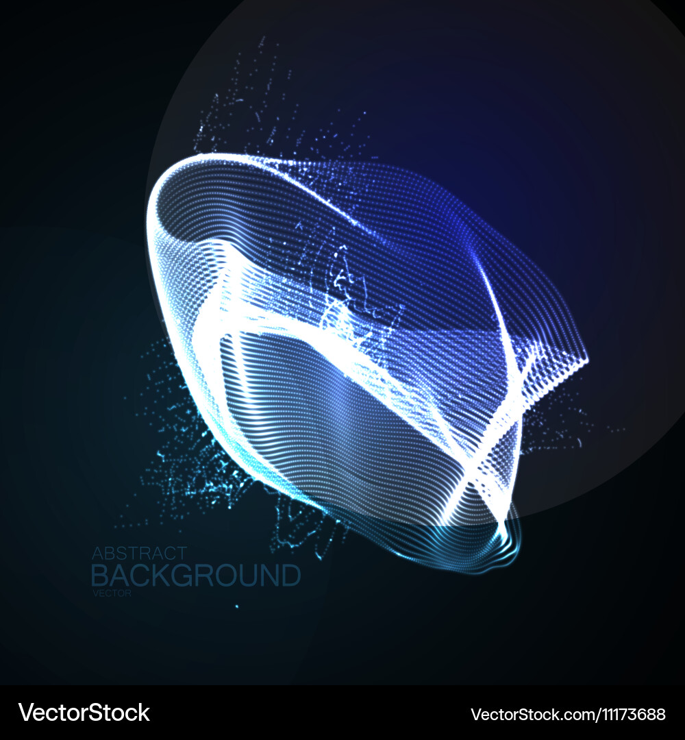 Glowing Particle Network vector image