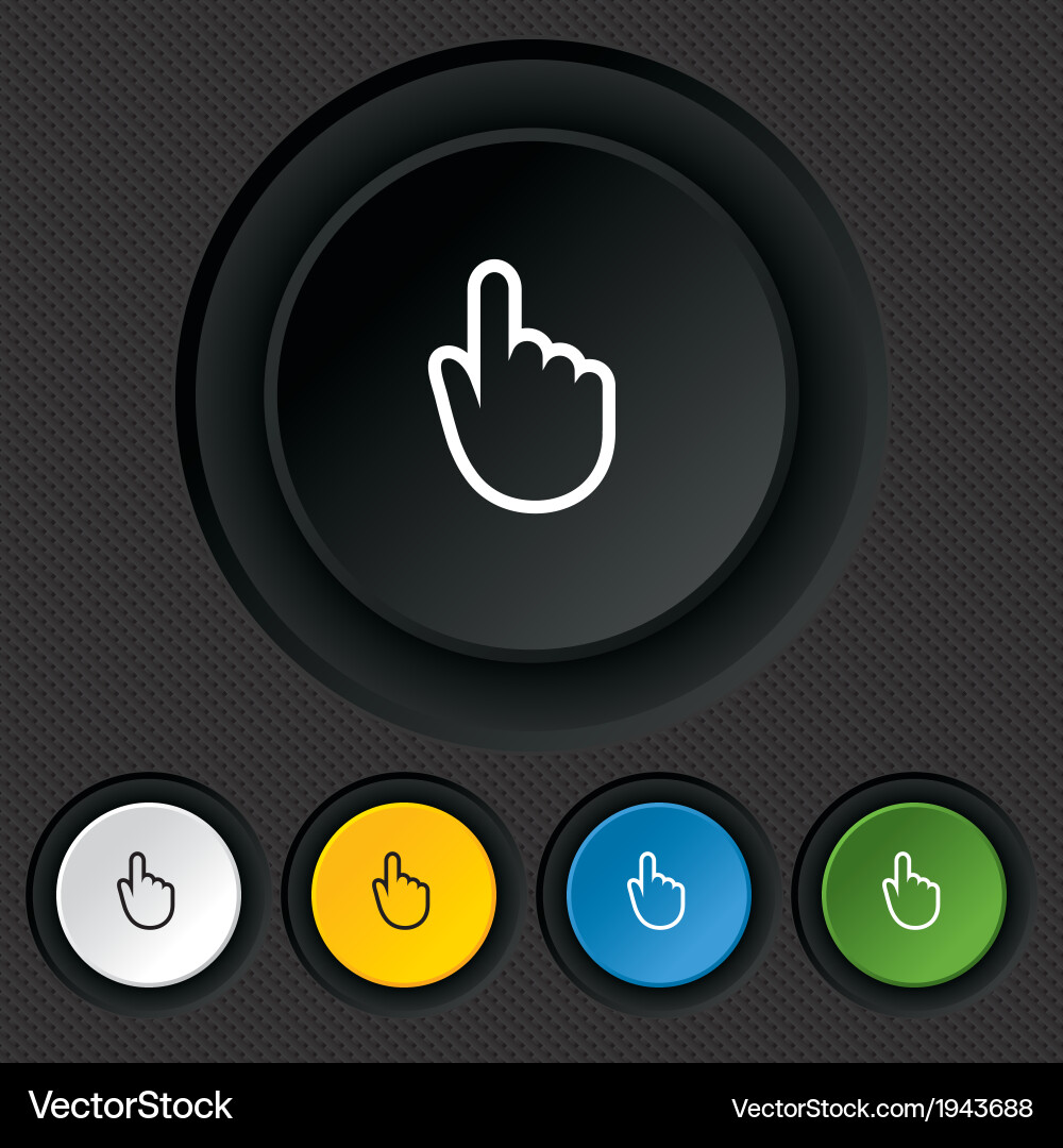 Hand Pointer Cursor Icon vector image