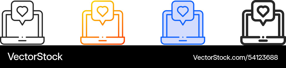 Message iconthin linear gradient blue stroke Message iconthin linear gradient blue stroke Vector Image