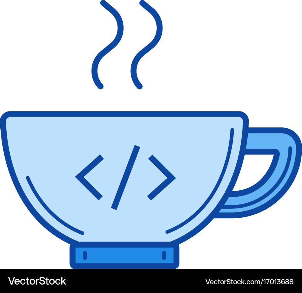 Script line icon vector image