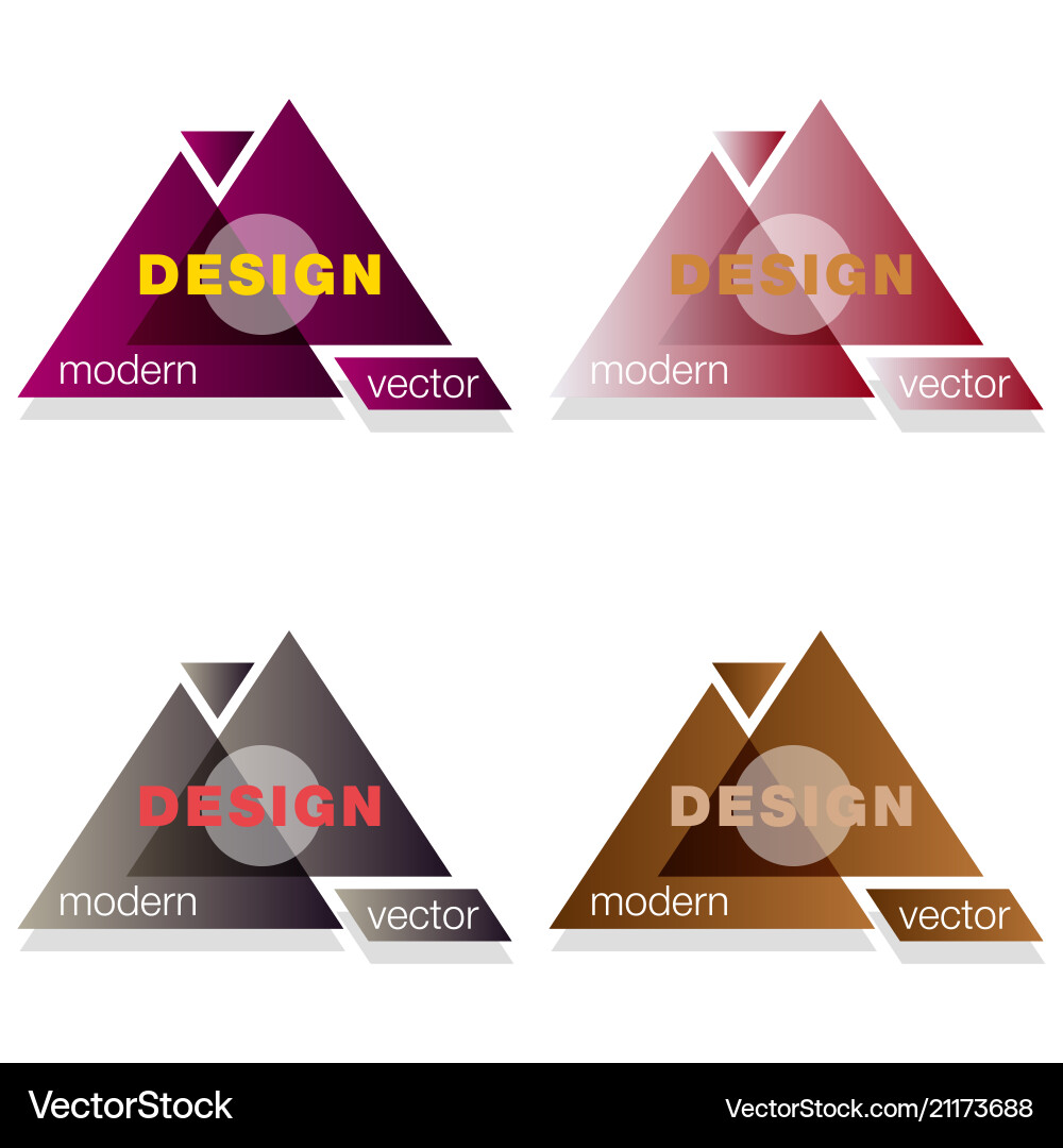 Set abstract colorful triangle dynamic splash Set abstract colorful triangle dynamic splash vector image