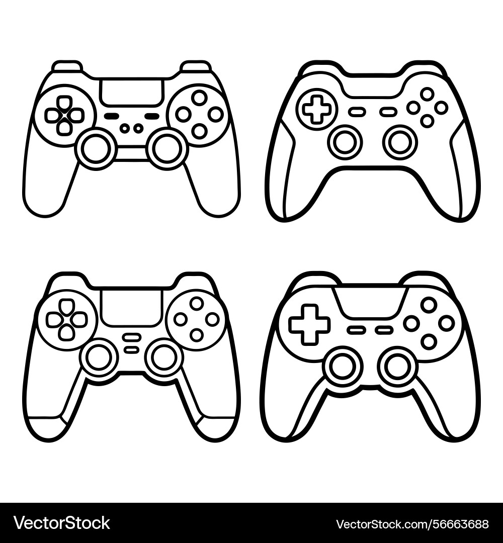 Set of game controller icons Vector Image