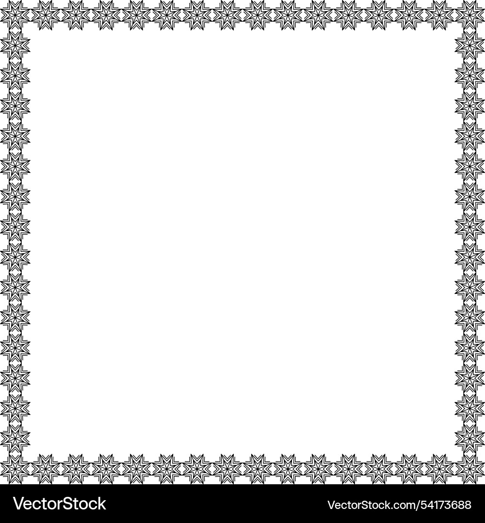 Snowflake square frame winter round Snowflake square frame winter round vector image