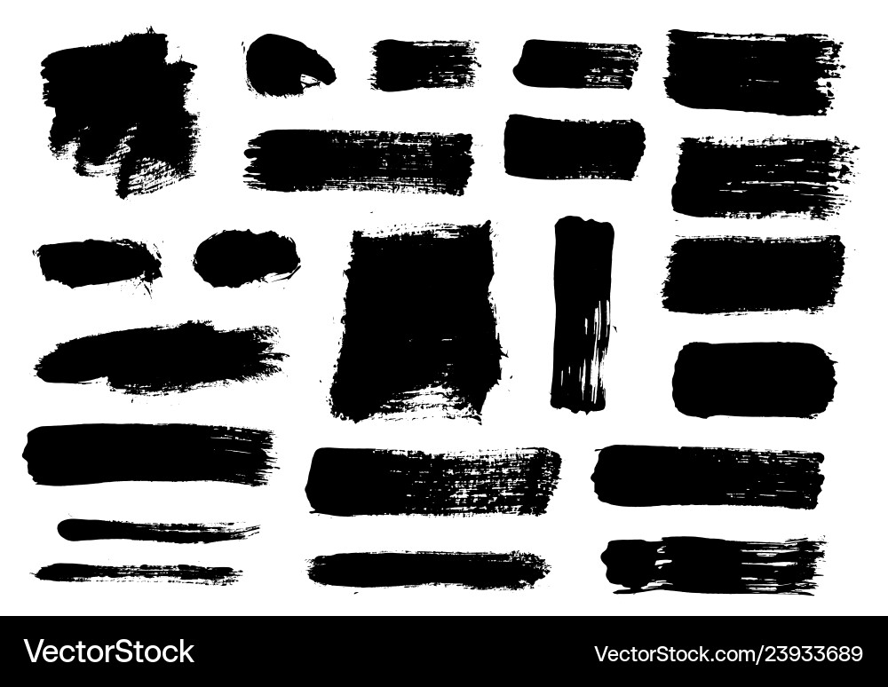Brush strokes set painted isolated objects Brush strokes set painted isolated objects Vector Image