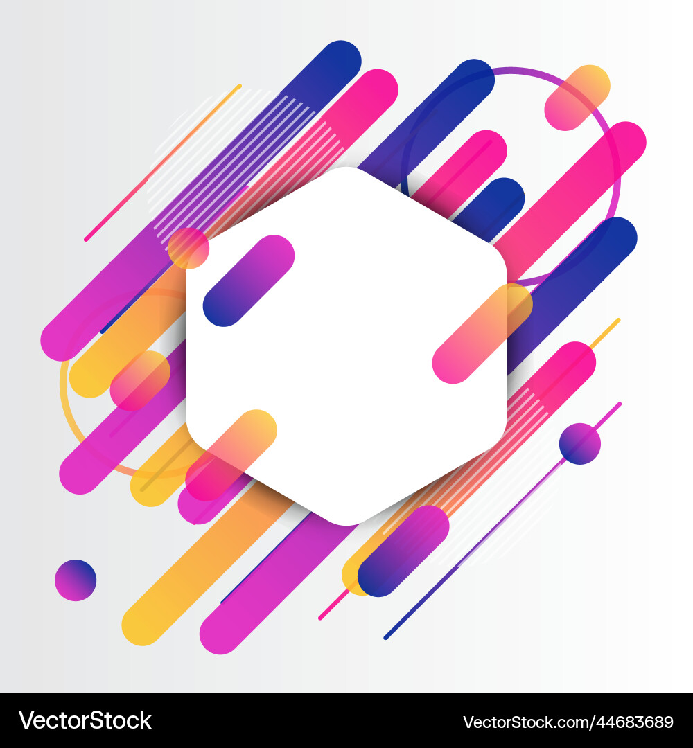 Creative rounded lines edge place for text Creative rounded lines edge place for text vector image
