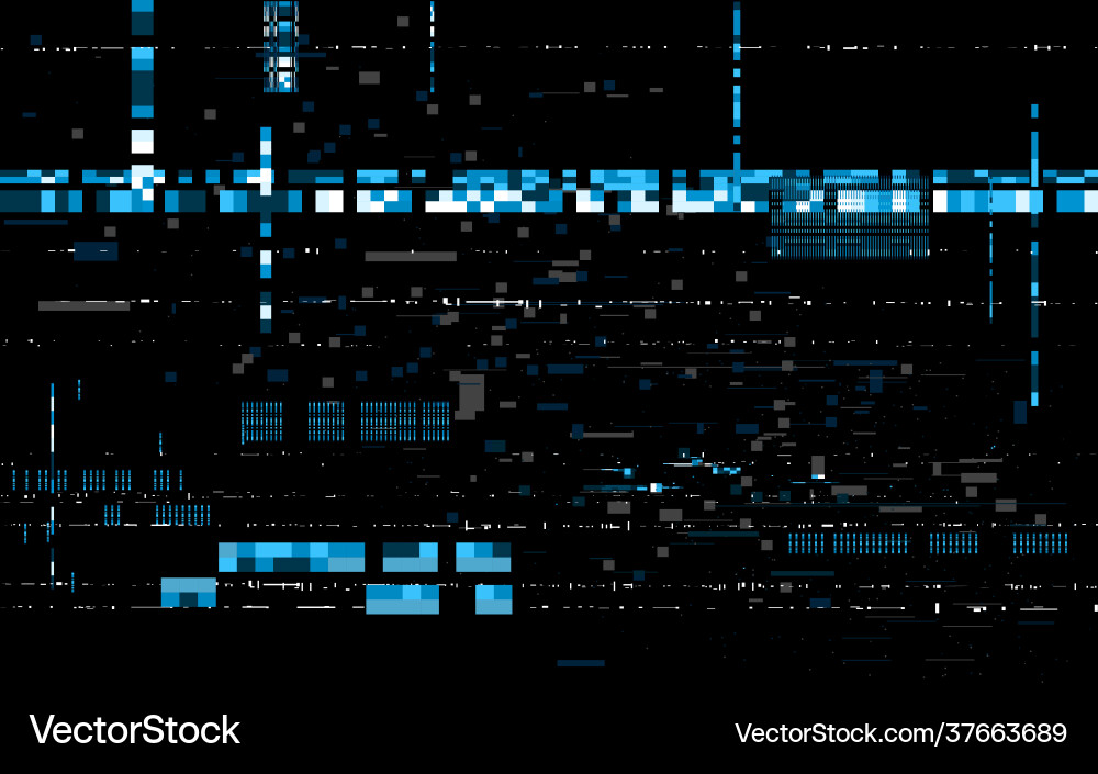 Glitch techno background data distortion effect Vector Image