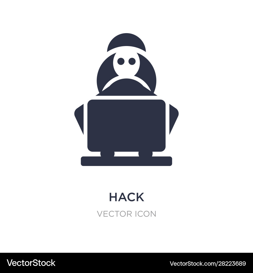 Hack icon on white background simple element from vector image