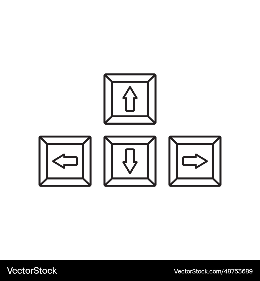 Keyboard button icon Keyboard button icon vector image