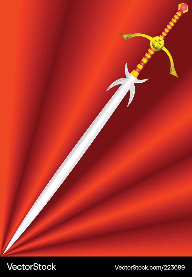 Knightly sword Vector Image