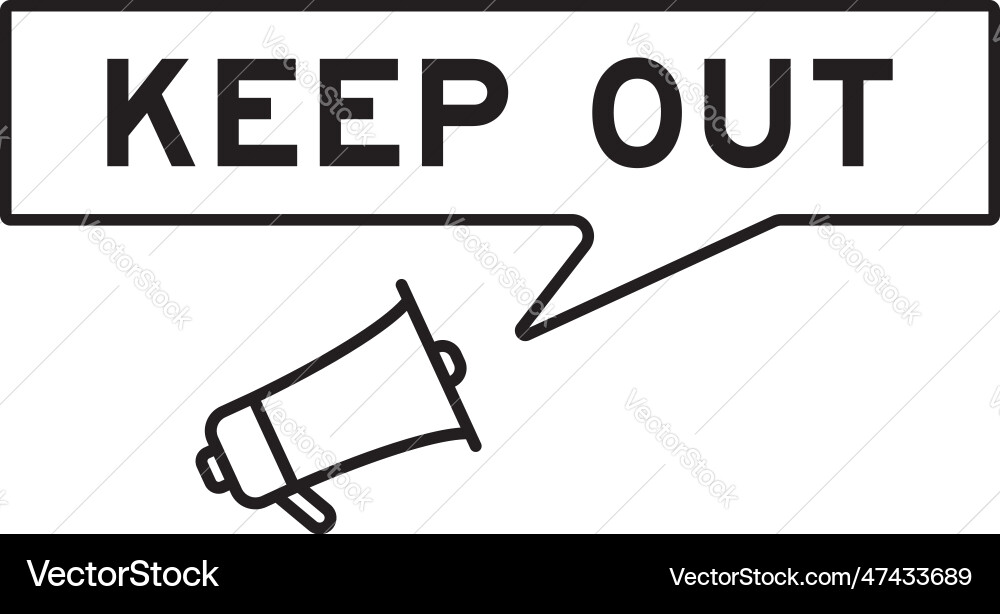 Megaphone icon with speech bubble in word keep Vector Image