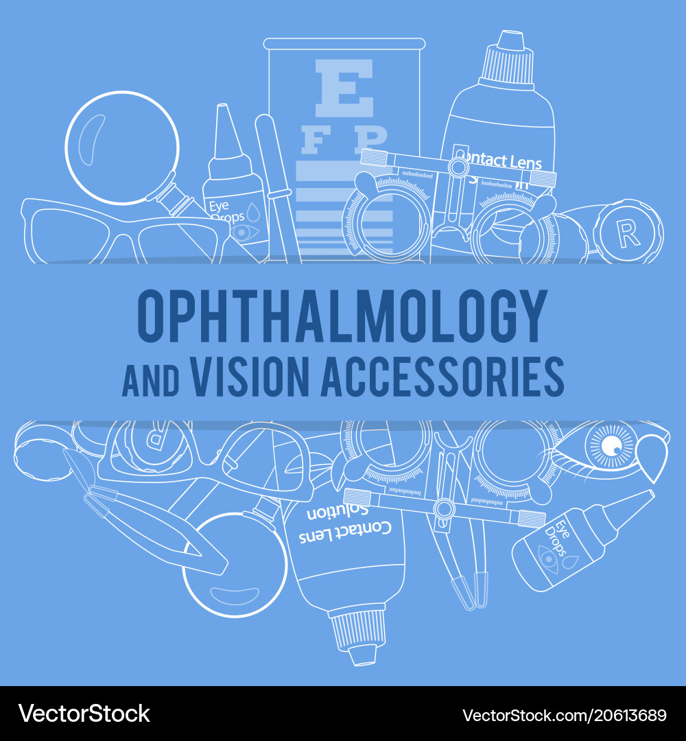 Optics and visual acuity Vector Image