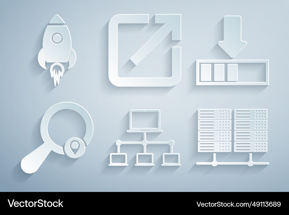 Set computer network loading search location Set computer network loading search location vector image