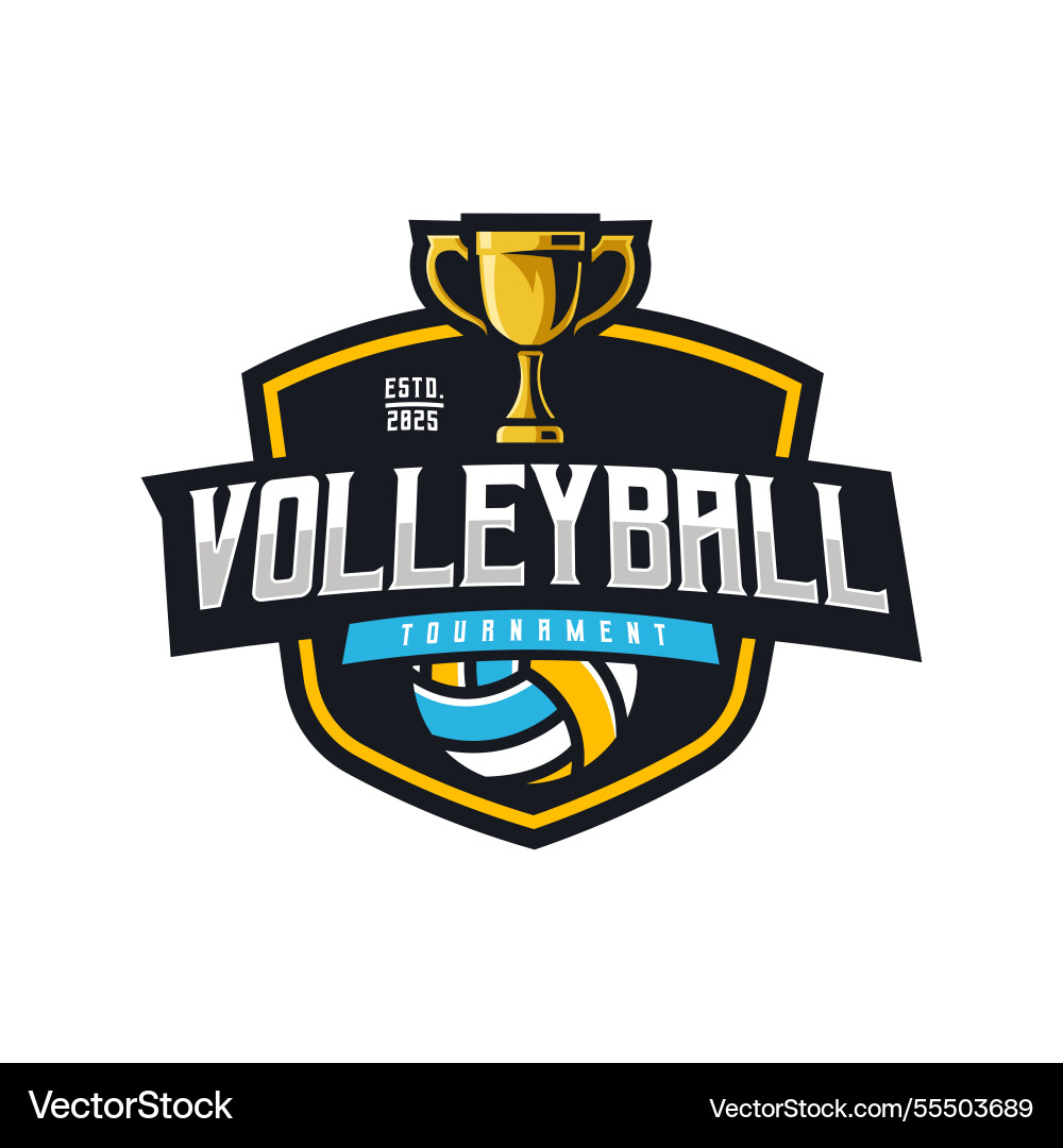 Volleyball Tournament Badge vector image