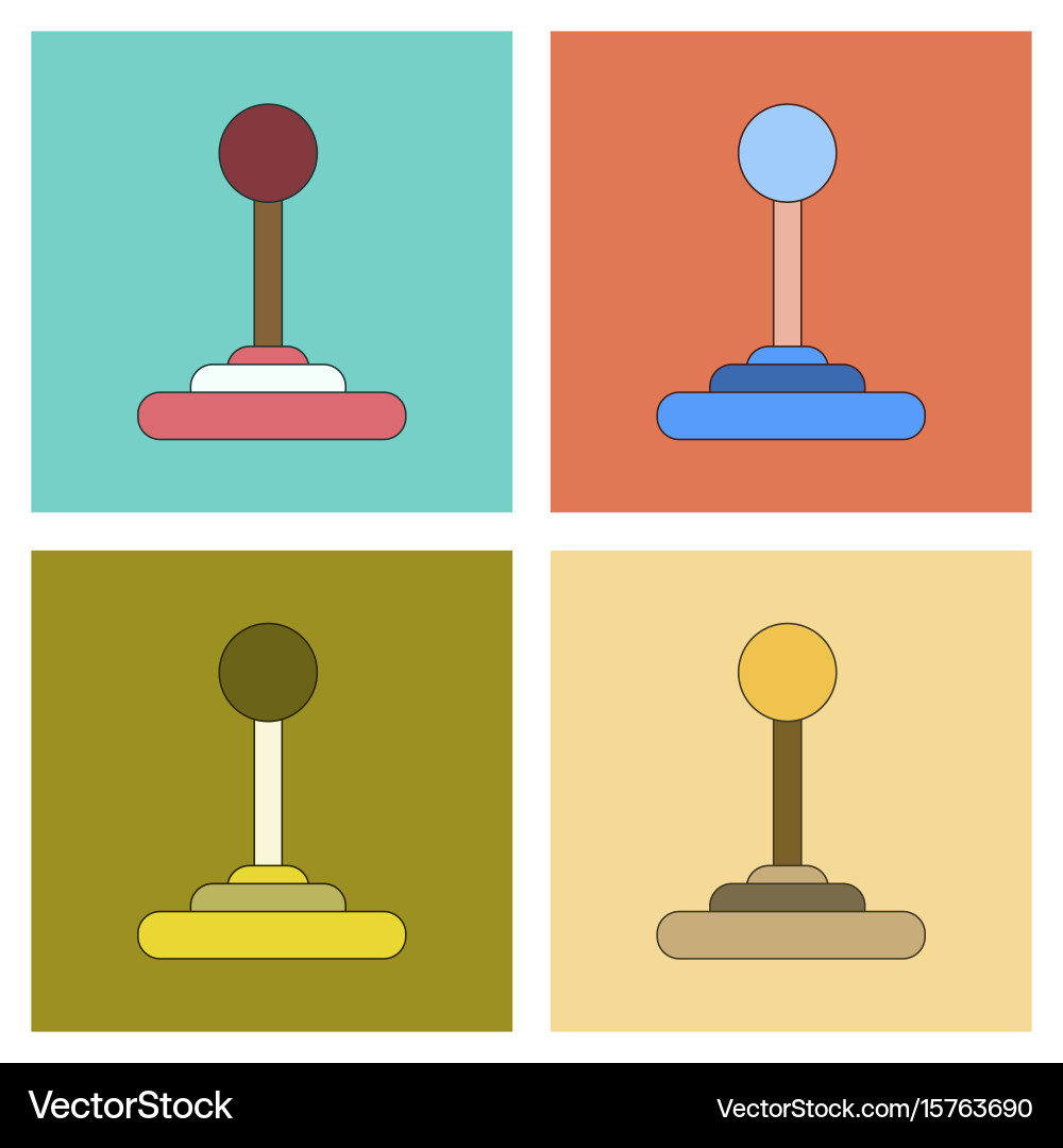 Assembly flat icon game joystick vector image