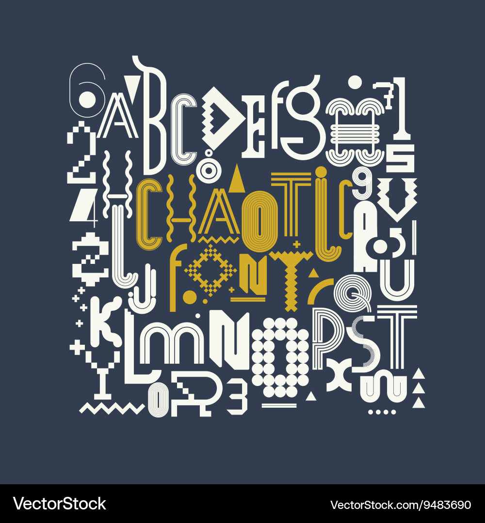 Chaotic Letter Composition vector image