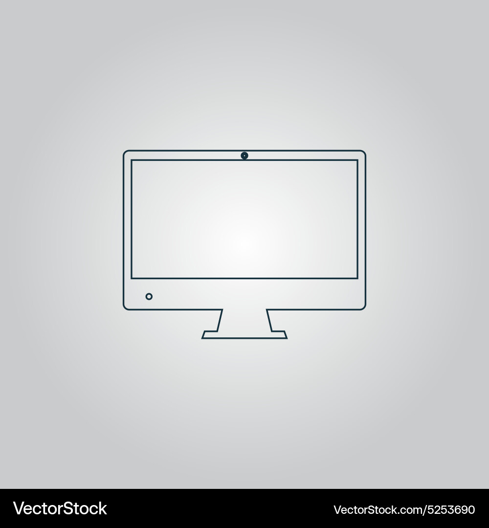 Computer display icon monitor symbol Vector Image