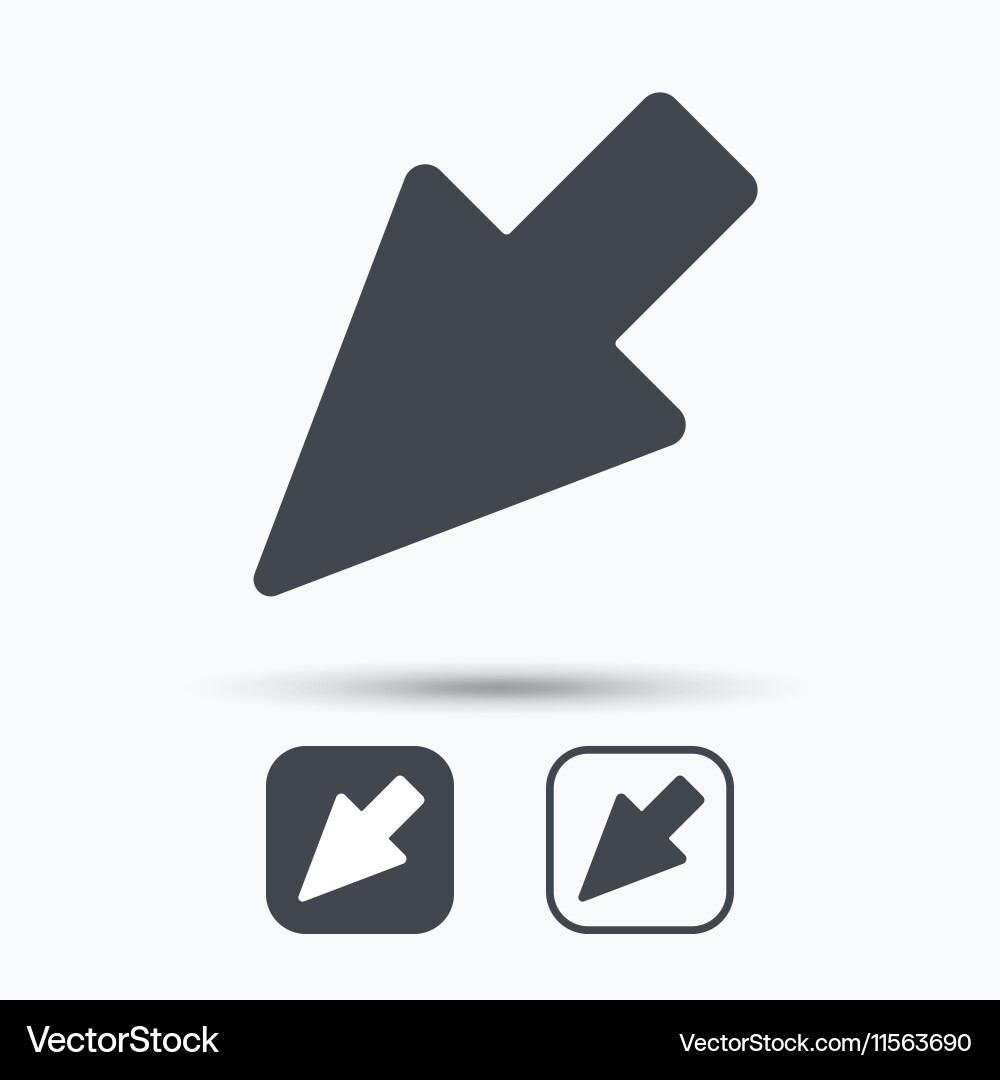 Cursor icon computer position marker sign vector image