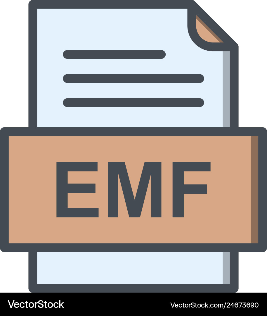Emf file document icon Vector Image