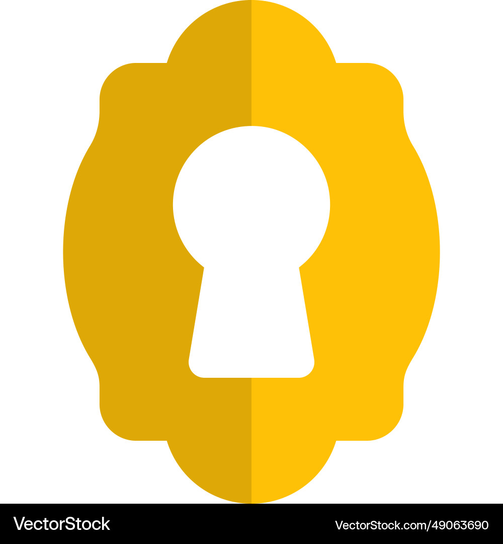 Entry point for key in lock vector image