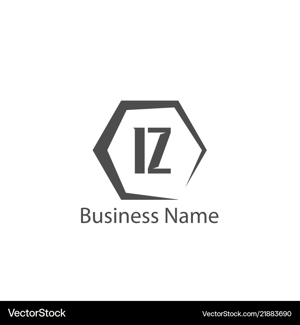 Initial letter iz logo template design Initial letter iz logo template design vector image