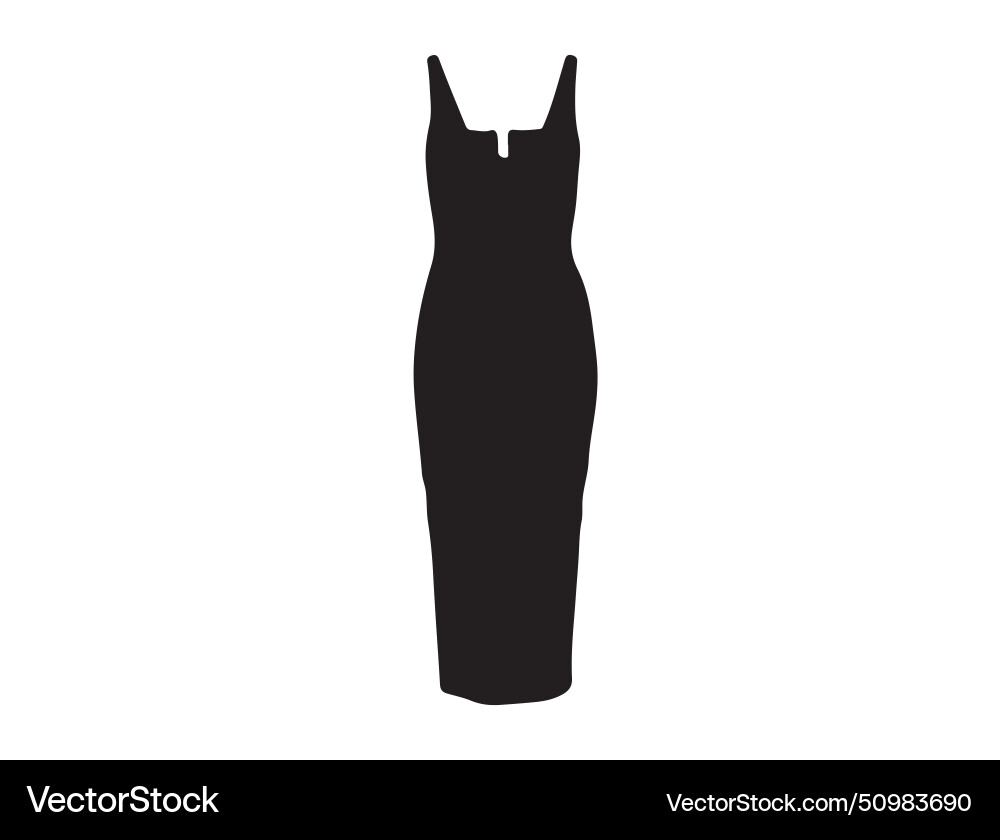 Korsett Midi Kleid Silhouette Kunst Korsett Midi Kleid Silhouette Kunst vektorbild