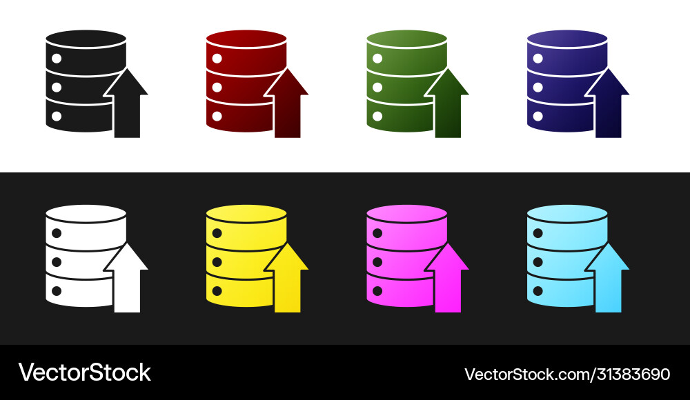 Legen Sie Serverdaten Webhosting-Symbol isoliert Legen Sie Serverdaten Webhosting-Symbol isoliert vektorbild
