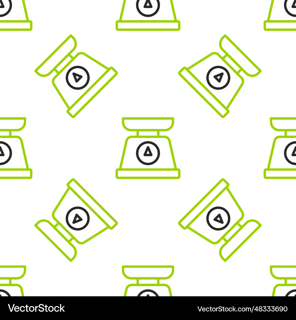 Line scales icon isolated seamless pattern Line scales icon isolated seamless pattern vector image