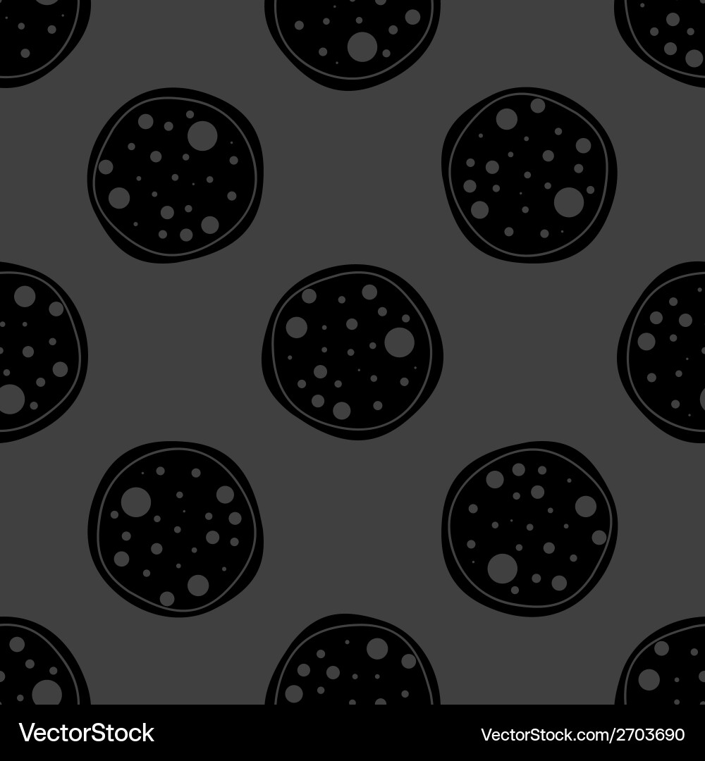Pizza web icon flat design seamless gray pattern Vector Image