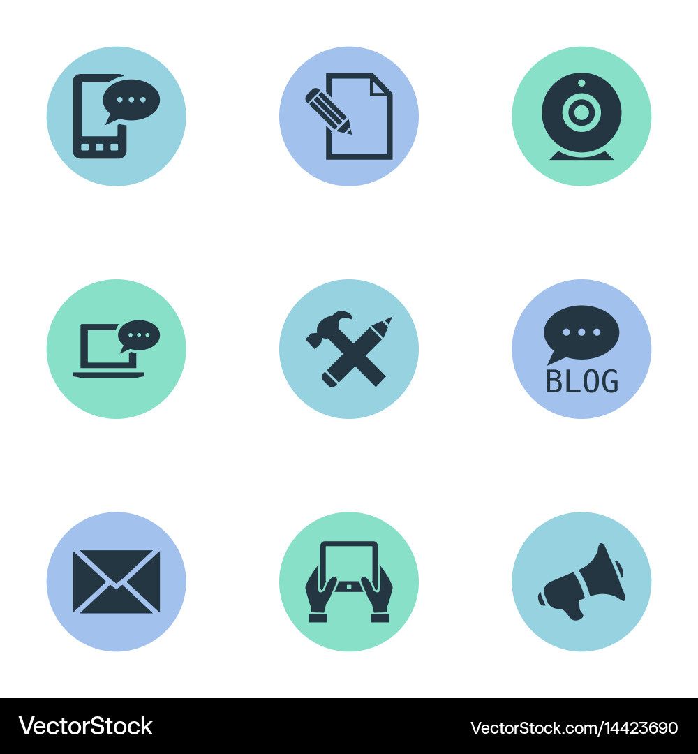 Set of simple user icons vector image