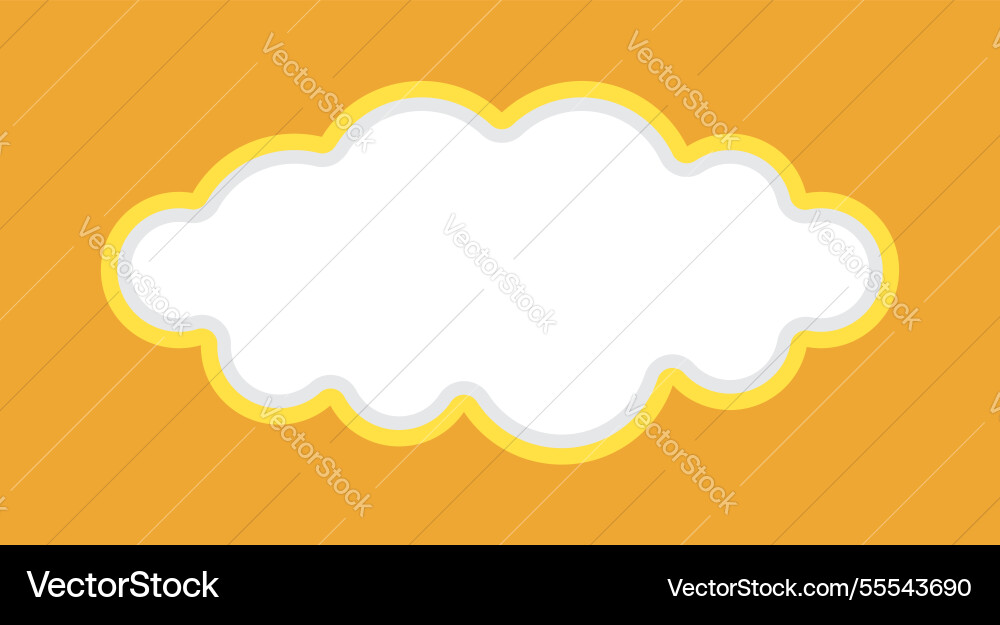 Speech bubble frame cloud shape balloon talk Speech bubble frame cloud shape balloon talk vector image