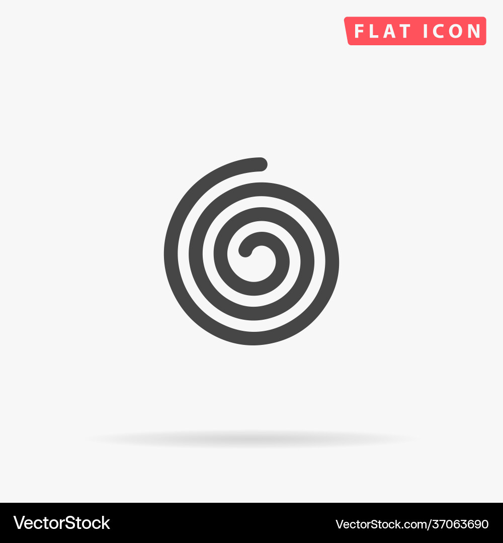 Spiral flat icon hand drawn style design Spiral flat icon hand drawn style design vector image