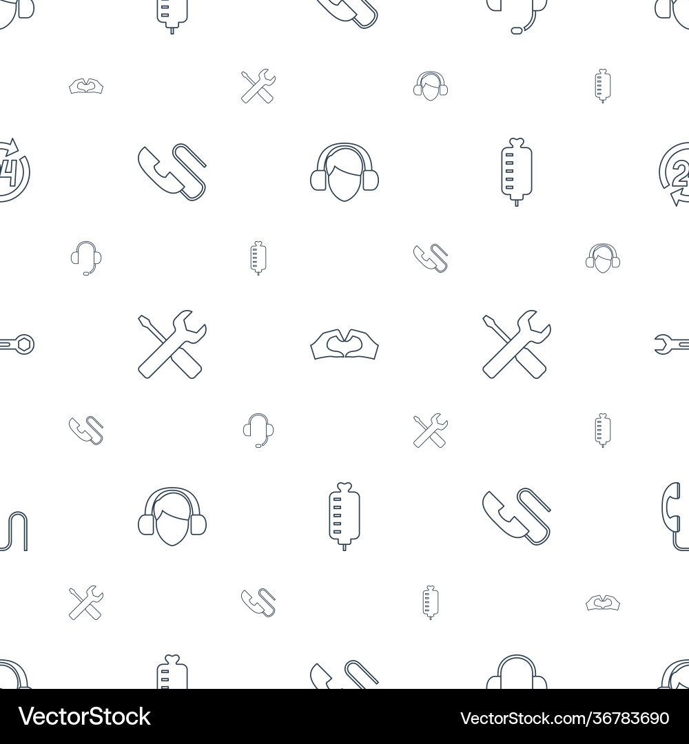 Support icons pattern seamless white background Support icons pattern seamless white background Vector Image