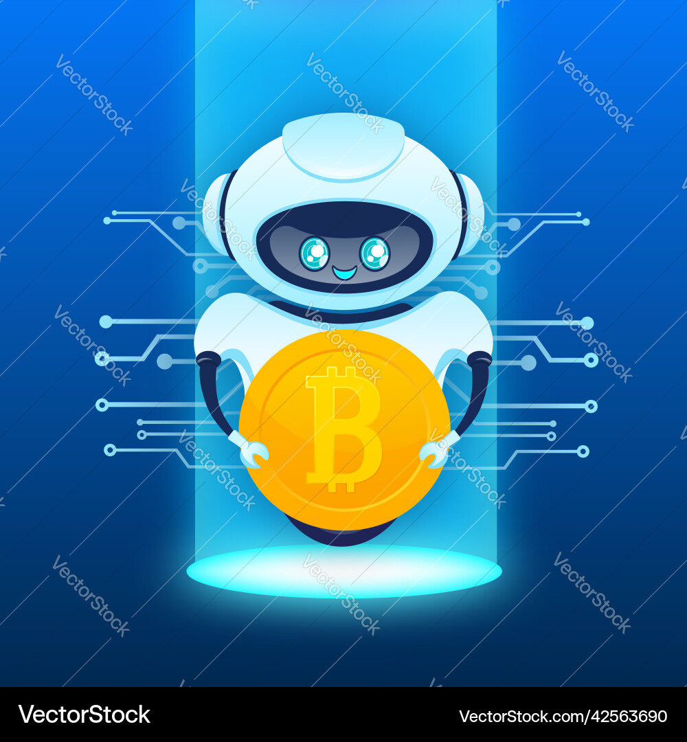 Trading bot stock concept artificial Trading bot stock concept artificial vector image