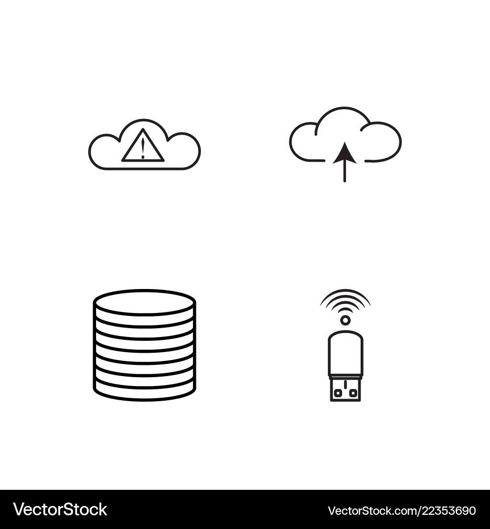 Web simple outlined icons set Vector Image
