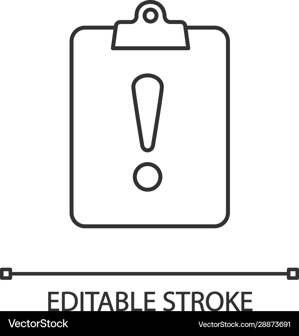 Assignment late linear icon Assignment late linear icon vector image