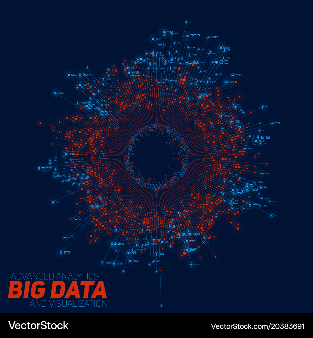 Data Network Visualization Vector Image