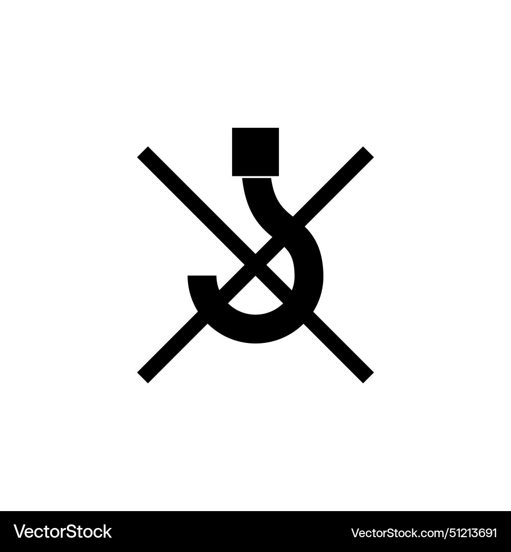 Do not use hooks - packaging flat icon Do not use hooks - packaging flat icon vector image