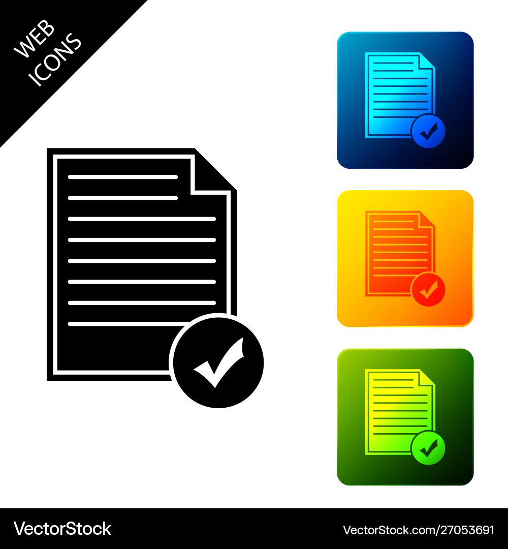 Document and check mark icon isolated checklist Document and check mark icon isolated checklist vector image