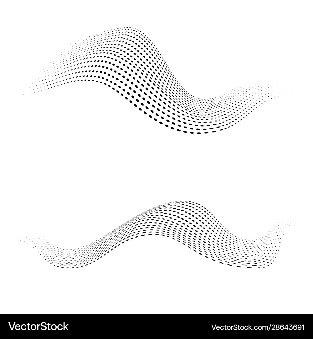 Dynamic Halftone Wave Patterns vector image